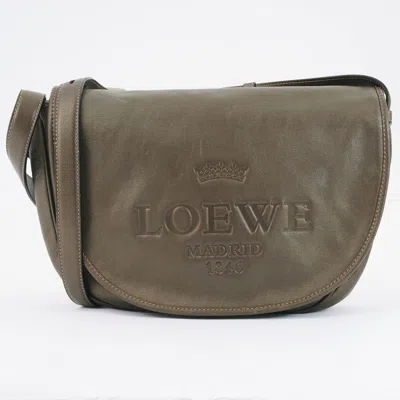 Pre-owned Loewe Bronze Leather Shoulder Bag ()