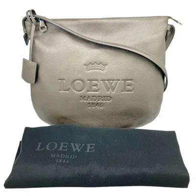 Pre-owned Loewe Bronze Leather Shoulder Bag ()