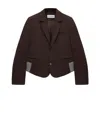 Loewe Wool Tailored Jacket In Brown