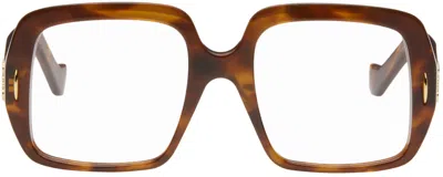 Loewe Brown Anagram Glasses In Burgundy
