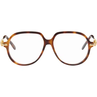 Loewe Brown Anagram Optical Glasses In Dark Havana