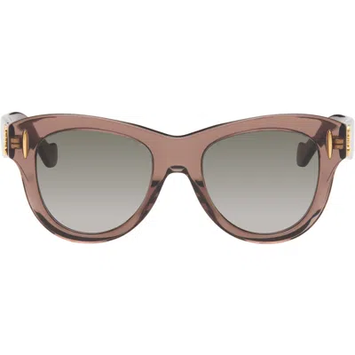Loewe Brown Anagram Round Sunglasses In Multi