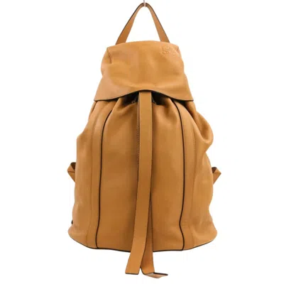 Pre-owned Loewe Brown Camel Leather Backpack () In Brown, Camel