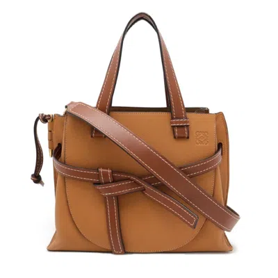 Pre-owned Loewe Brown Camel Leather Handbag Shoulder Bag Tote Bag ()