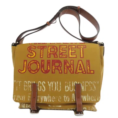 Pre-owned Loewe Brown Canvas Leather Messenger Bag Shoulder Bag ()
