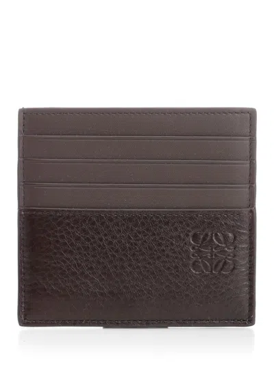 Loewe Brown Card Holder With Logo Wallets Brown