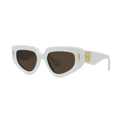 Loewe Brown Cat Eye Ladies Sunglasses Lw40160i 25e 51 In White