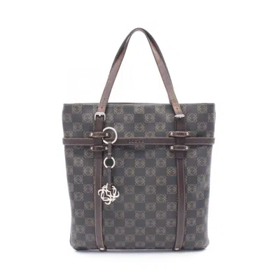 Pre-owned Loewe Brown Coated Canvas Leather Tote Bag ()
