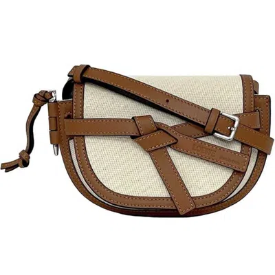 Pre-owned Loewe Brown Cotton Canvas Pochette Shoulder Bag ()