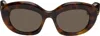 Loewe Brown Curvy Logo Cat-eye Sunglasses In Brown