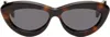 LOEWE BROWN CURVY SUNGLASSES