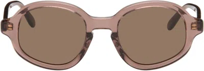 Loewe Brown Delta Slim Sunglasses In White
