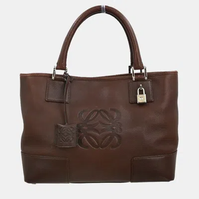 Pre-owned Loewe Brown Fusta 30 Tote Bag
