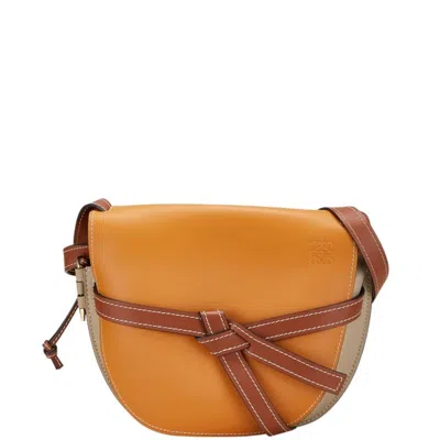 Pre-owned Loewe Brown Grayish Leather Shoulder Bag ()