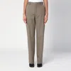 Loewe Pleated Cotton And Silk Pants In Brown
