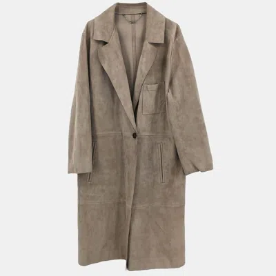 Pre-owned Loewe Brown Lambskin Leather Coat #52