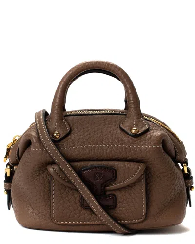 Loewe Brown Leather 2way Micro Mini Handbag (authentic Pre-loved)