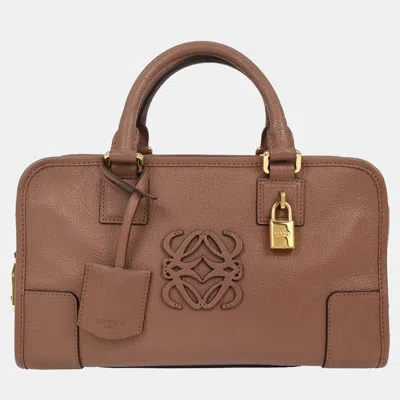Pre-owned Loewe Brown Leather Amazona 28 Handbag