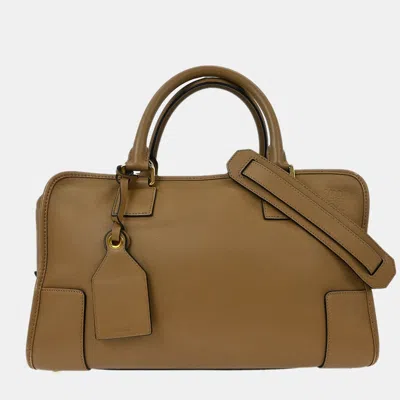 Pre-owned Loewe Brown Leather Amazona 36 2way Handbag