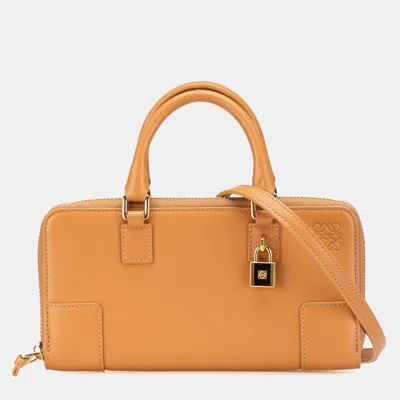 Pre-owned Loewe Brown Leather Amazona Pouch