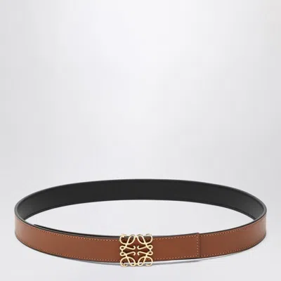 LOEWE LOEWE  BROWN LEATHER ANAGRAM BELT