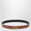 Loewe Reversible Leather Anagram Belt In Brown