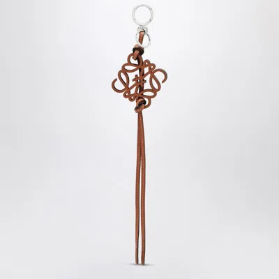 Loewe Brown Leather Anagram Pendant