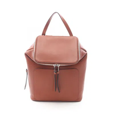 Pre-owned Loewe Brown Leather Backpack ()