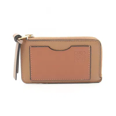Pre-owned Loewe Brown Leather Coin Purse/coin Case ()