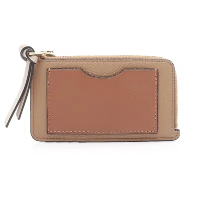 Pre-owned Loewe Brown Leather Coin Purse/coin Case ()