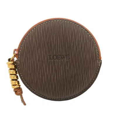 Pre-owned Loewe Brown Leather Coin Purse/coin Case ()