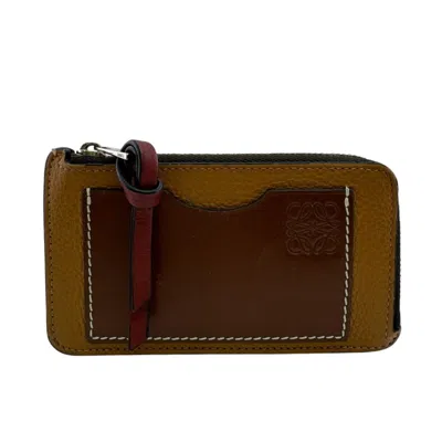 Pre-owned Loewe Brown Leather Coin Purse/coin Case ()