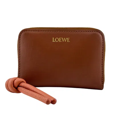 Pre-owned Loewe Brown Leather Coin Purse/coin Case ()