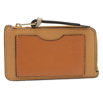Pre-owned Loewe Brown Leather Coin Purse/coin Case ()