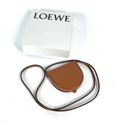 Pre-owned Loewe Brown Leather Coin Purse/coin Case ()