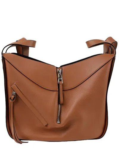 Pre-owned Loewe Brown Leather Hammock Small Tote (authentic Pre-loved)