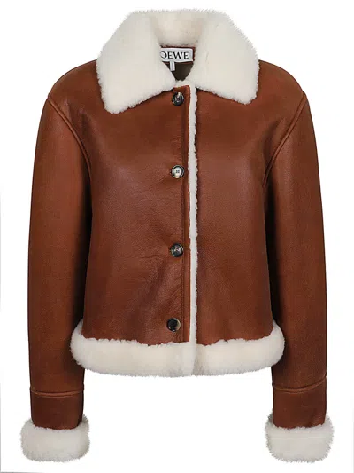 LOEWE BROWN LEATHER JACKET