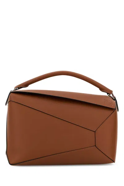 Loewe Large Puzzle Bag In Classic Calfskin In Brown