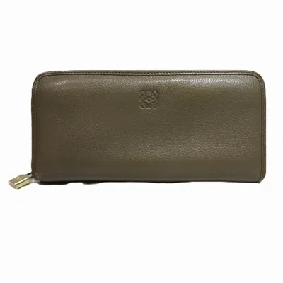 Pre-owned Loewe Brown Leather Long Wallet (bi-fold) ()