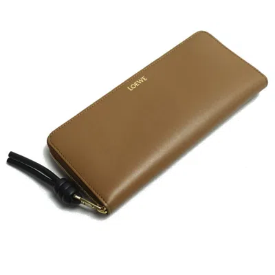 Pre-owned Loewe Brown Leather Long Wallet (bi-fold) ()