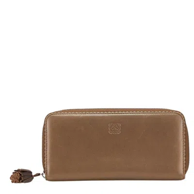 Pre-owned Loewe Brown Leather Long Wallet (bi-fold) ()