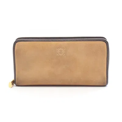 Pre-owned Loewe Brown Leather Long Wallet (bi-fold) ()