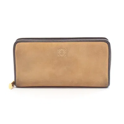 Pre-owned Loewe Brown Leather Long Wallet (bi-fold) ()