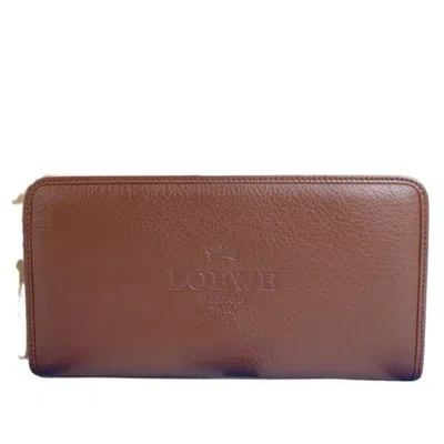 Pre-owned Loewe Brown Leather Long Wallet (bi-fold) ()