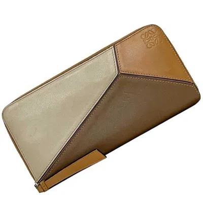 Pre-owned Loewe Brown Leather Long Wallet (bi-fold) ()