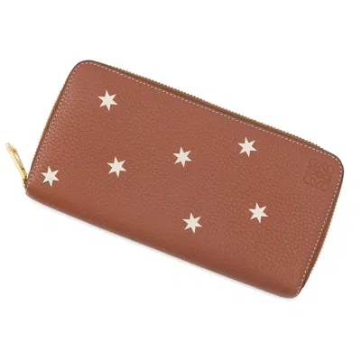 Pre-owned Loewe Brown Leather Long Wallet (bi-fold) ()