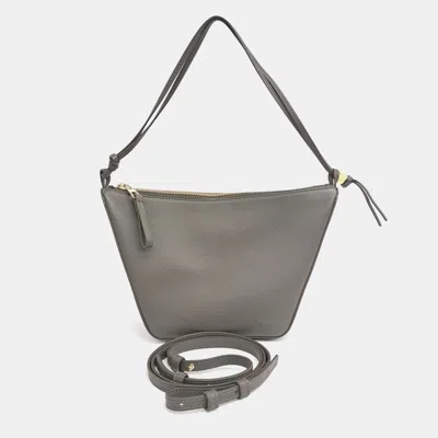 Pre-owned Loewe Brown Leather Mini Hammock Hobo Bag