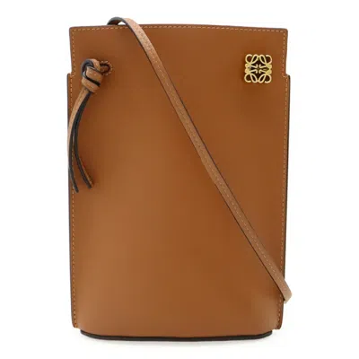 Pre-owned Loewe Brown Leather Pochette Pouch Shoulder Bag ()