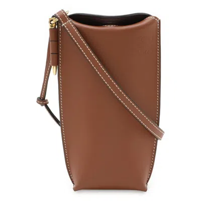 Pre-owned Loewe Brown Leather Pochette Pouch Shoulder Bag ()