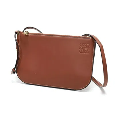 Pre-owned Loewe Brown Leather Pouch Shoulder Bag ()